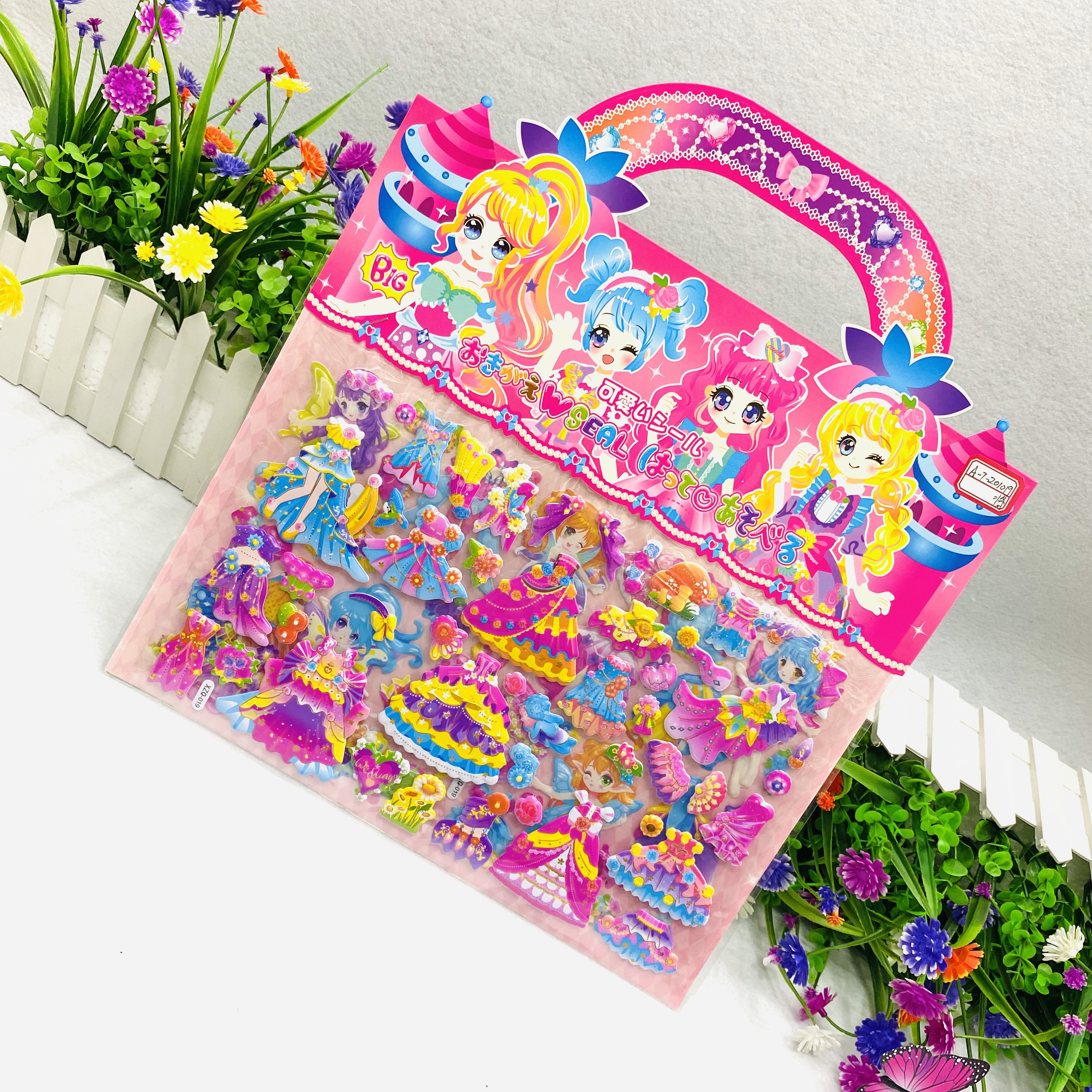 3D "Three-dimensional double-layer bubble stickers for boys and girls to change and dress up cartoon three-dimensional stickers. Application Scenario
