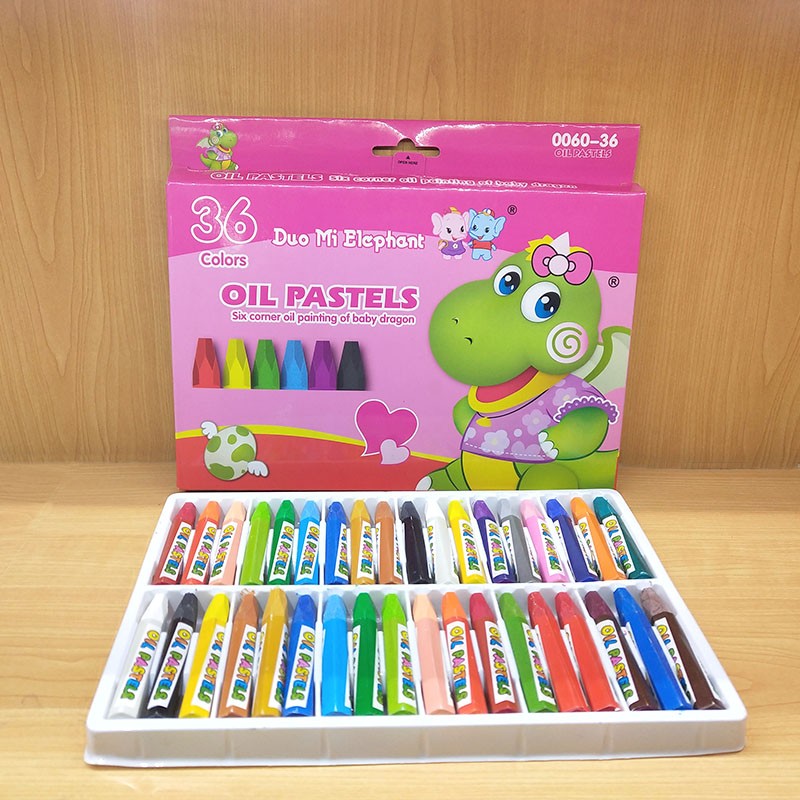 Baby Dragon 36-color oil pastels box set water-soluble silky smooth powder crayons children's art products Drawing pens can be customized detail image 4