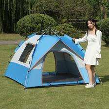 户外自动4人帐篷二窗二门遮阳野营帐篷可定制款式和批发