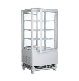 单双弧形门75L商用四面透明玻璃冷藏展示柜冷藏柜立式饮料冷柜