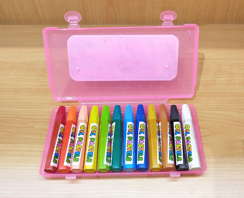 宝贝龙PP盒装油画棒12色丝滑蜡笔儿童美术绘画笔可水洗不沾手批发详情图8