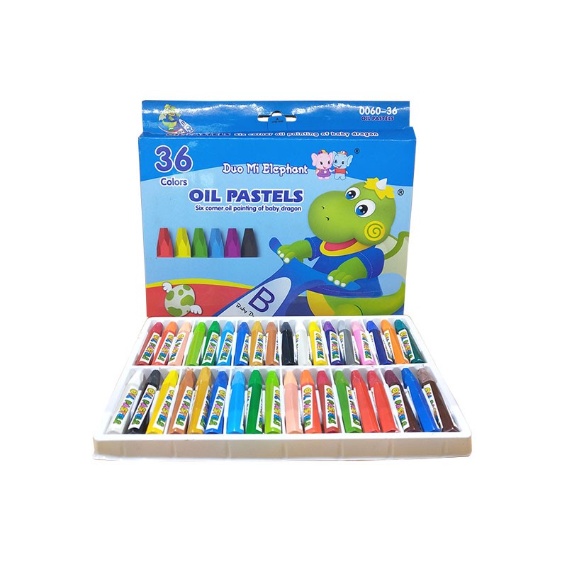 Baby Dragon 36-color oil pastels box set water-soluble silky smooth powder crayons children's art products Drawing pens can be customized detail image 6