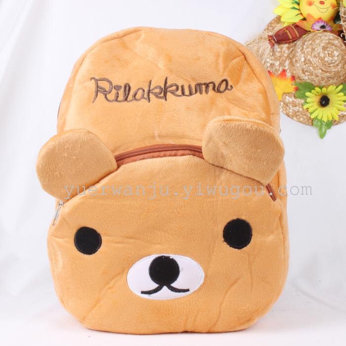 Plush schoolbag, children's backpack, large and small double-pull schoolbag, cartoon backpack detail image 1