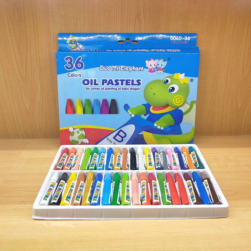 Baby Dragon 36-color oil pastels box set water-soluble silky smooth powder crayons children's art products Drawing pens can be customized detail image 5