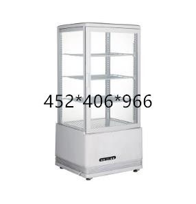 Four-sided glass refrigerated display cabinet, cold and warm cabinet, refrigerated, heated and insulated cabinet, cold and hot dual-purpose 78L details Picture
