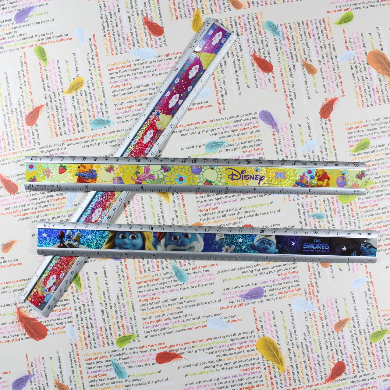 20CM30CM metal ruler stick cartoon pattern aluminum ruler high quality aluminum ruler student drawing tools can be customized specifications thumbnail