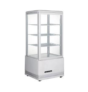 Four-sided glass refrigerated display cabinet, cold and warm cabinet, refrigerated, heated and insulated cabinet, cold and hot dual-purpose 78L
