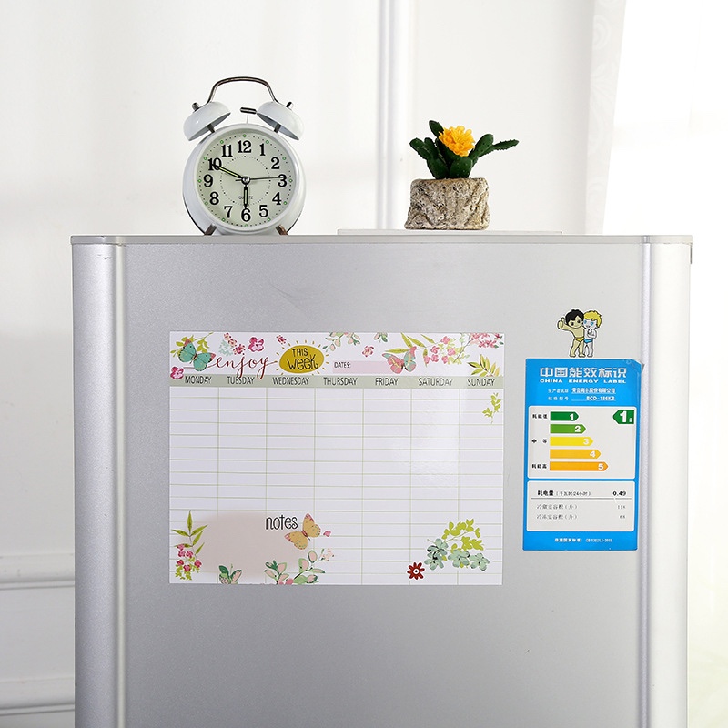 冰箱贴月周计划表干擦日历冰箱贴可擦写留言磁性冰箱贴图