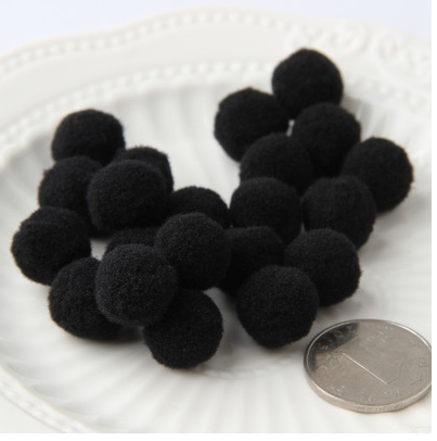 高弹毛毛球 毛球彩色DIY手工创意 优质毛球1.5CM 60PC 黑色