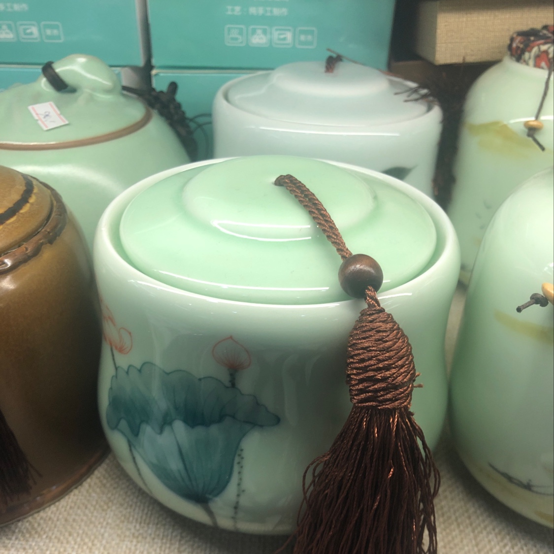 茶叶罐陶瓷罐茶具茶壶套装包邮