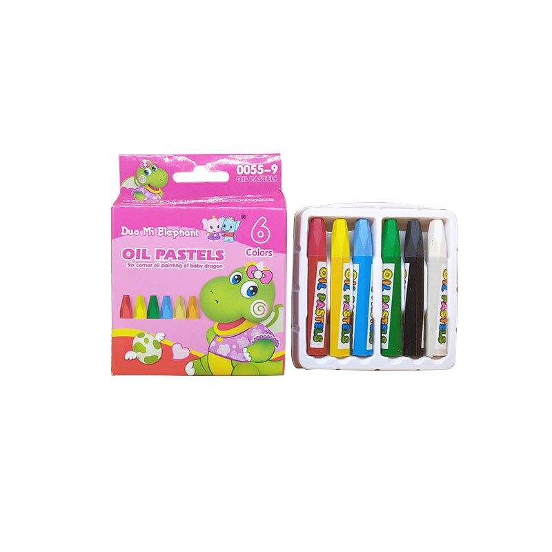 Baby Dragon 6-color oil pastels, children's crayons, eco-friendly art stationery, painting brushes, washable, safe, smooth, wholesale detail image 8
