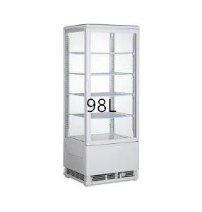 98L four-sided glass refrigerated display cabinet Cold and warm cabinet Cold and hot cabinet dual use Specification drawing