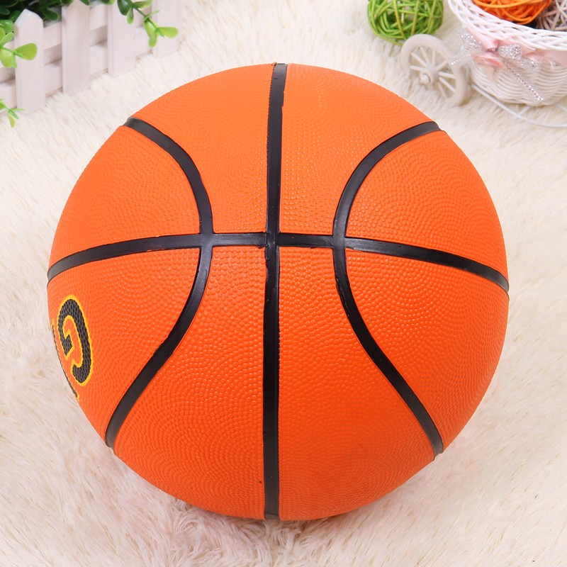 7号篮球 橘色橡胶篮球比赛训练篮球 工厂直销详情图3