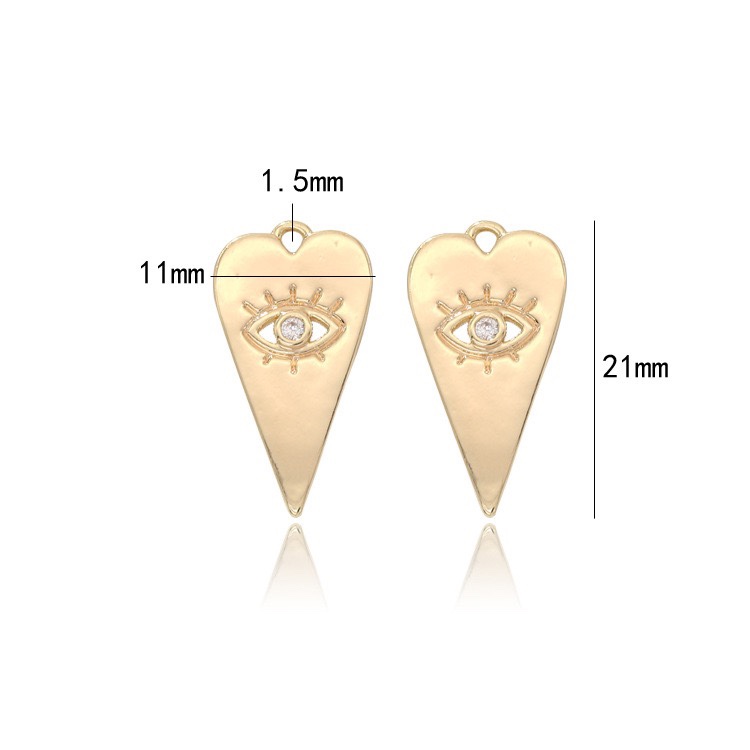 Zhongxing Accessories: Pure copper plated with 14k gold and inlaid zircon triangular pendant accessories. diy handcrafted materials factory direct sales and wholesale Application Scenario