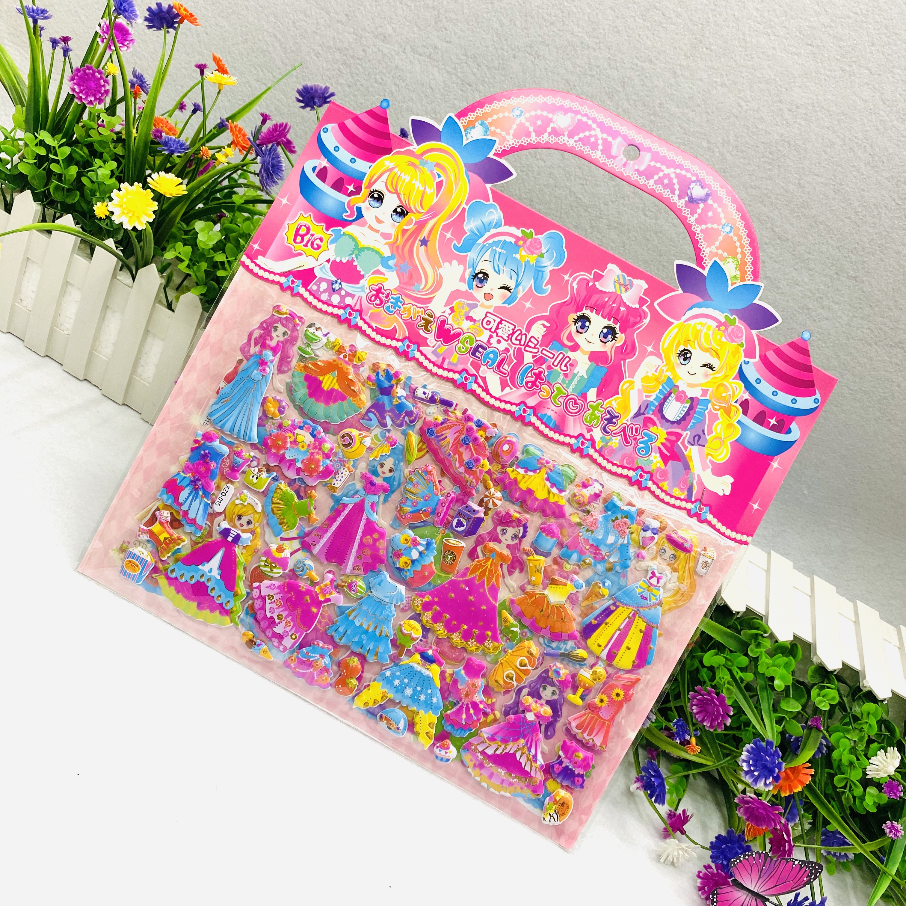 3D "Three-dimensional double-layer bubble stickers for boys and girls to change and dress up cartoon three-dimensional stickers. Item Picture