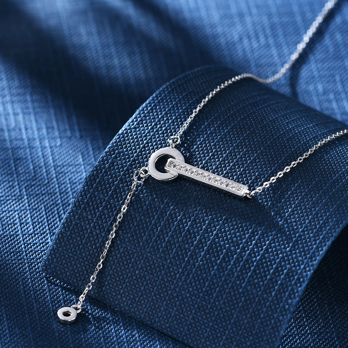 Anton Head Wolf 925 sterling silver set chain, a niche design, circular key collarbone women's necklace, starting from one piece, free shipping detail image 1