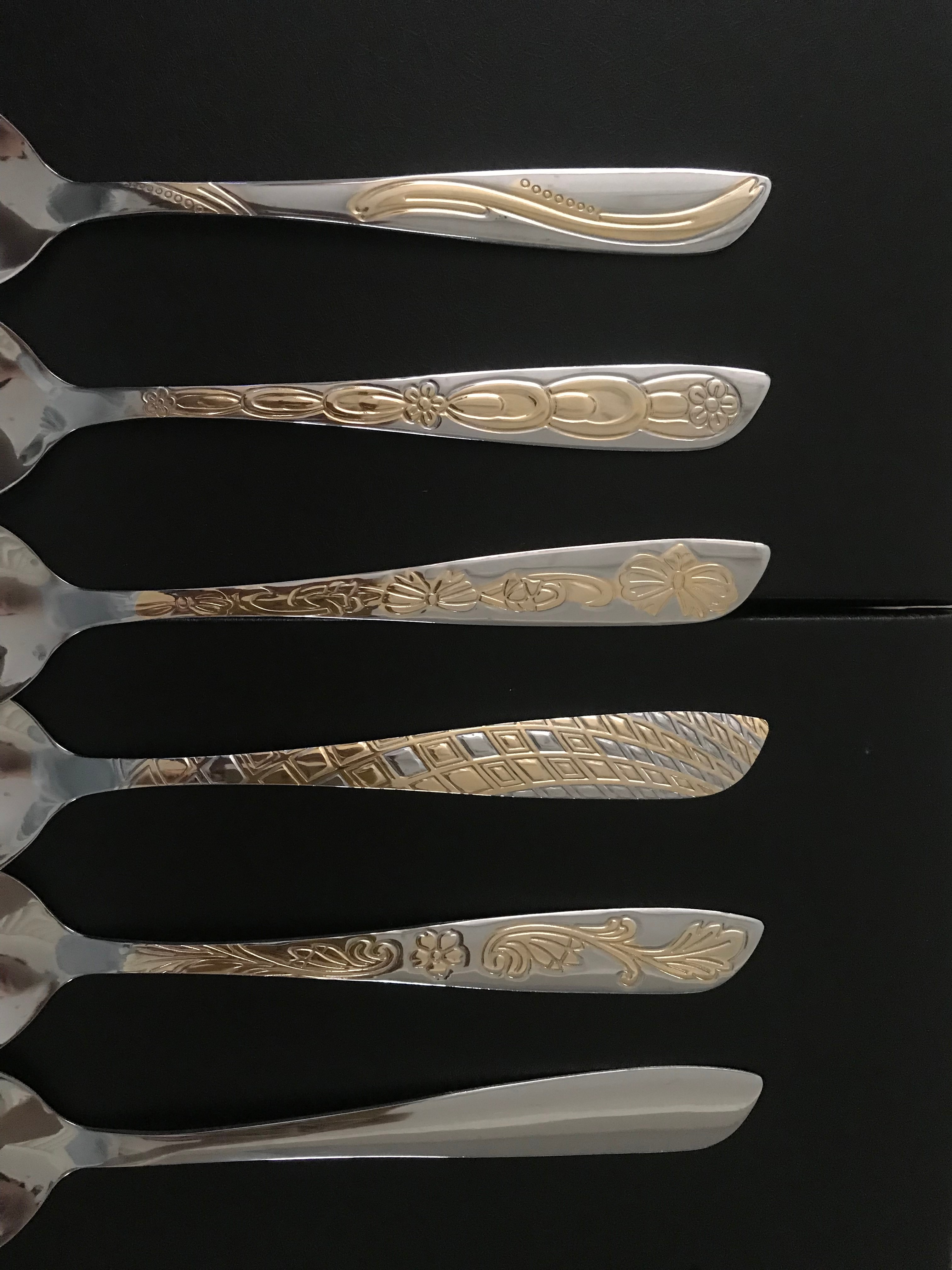 New gold-plated slanted large spoon detail image 5