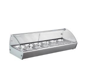 RTR6/GF-166 desktop commercial food desktop heating and insulation display cabinet, glass display cabinet, 1127*420*336mm