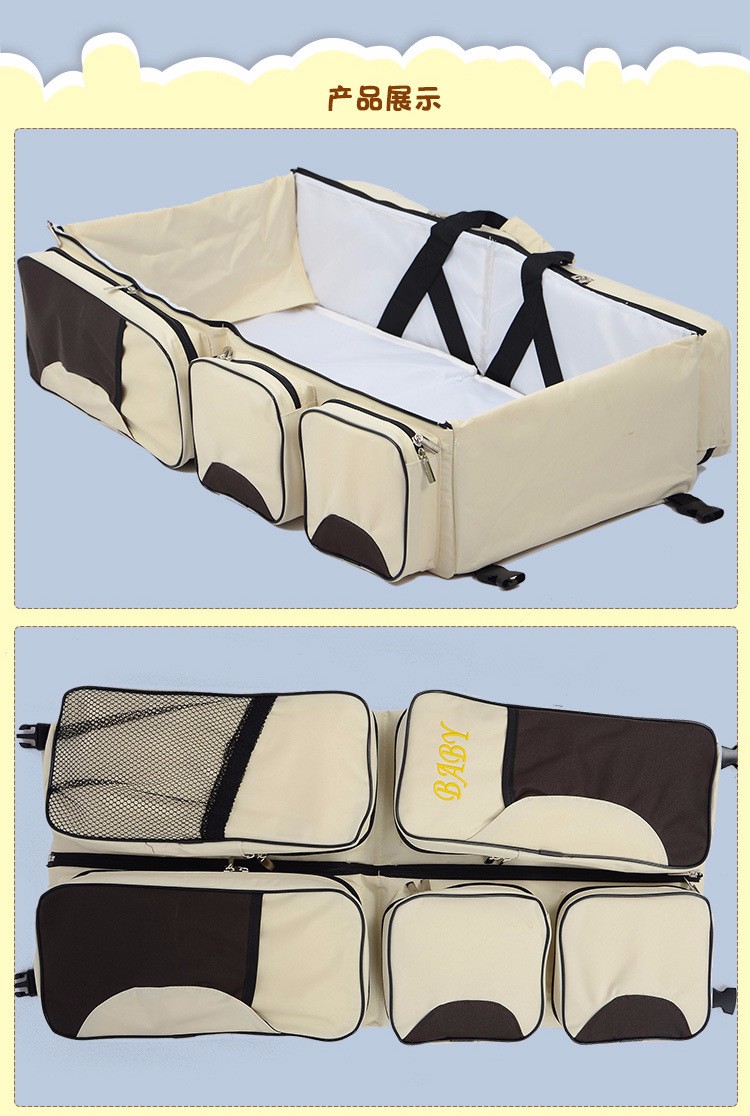 Multifunctional Portable Mommy Bag Folding Crib Baby Wholesale Mother And Child Supplies For Newborns A Piece Of Hair undefined
