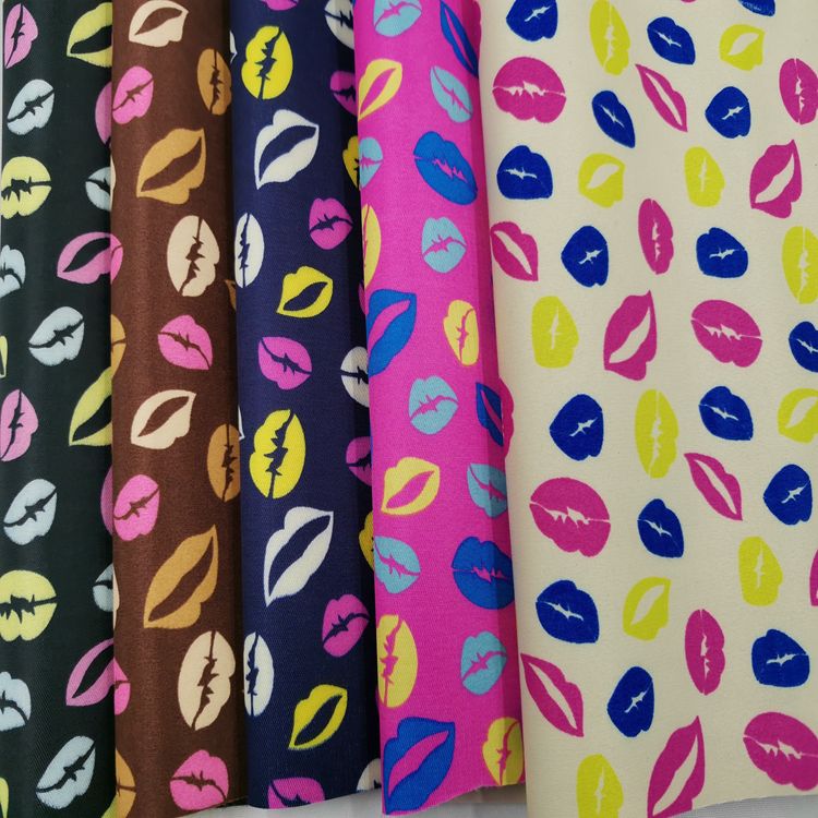 桃皮绒印花022 购物车化妆包材料 厂家直销 货量充足 支持订做