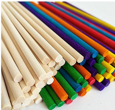 Colorful handmade materials DIY ice cream Popsicle sticks small wooden sticks wooden sticks 6*120 12PC thumbnail
