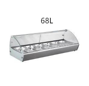 RTR6/GF-166 desktop commercial food desktop heating and insulation display cabinet, glass display cabinet, 1127*420*336mm detail image 3