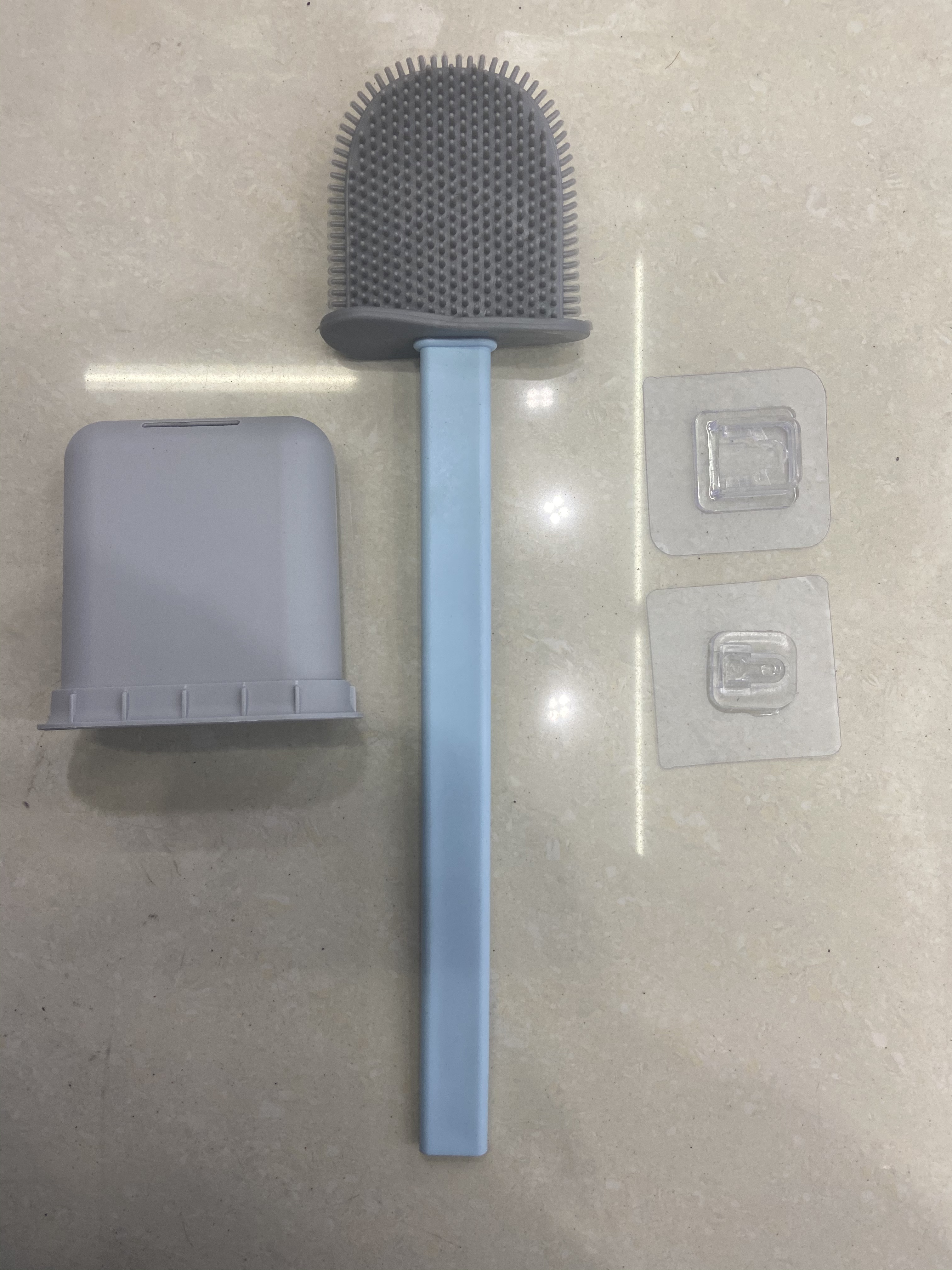 toilet brush硅胶马桶刷夹缝软胶长柄无死角清洁刷套装壁挂厕所刷子产品图