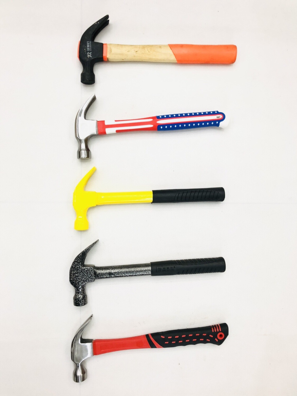Claw hammer with plastic coated handle with wooden handle with steel tube handle thumbnail
