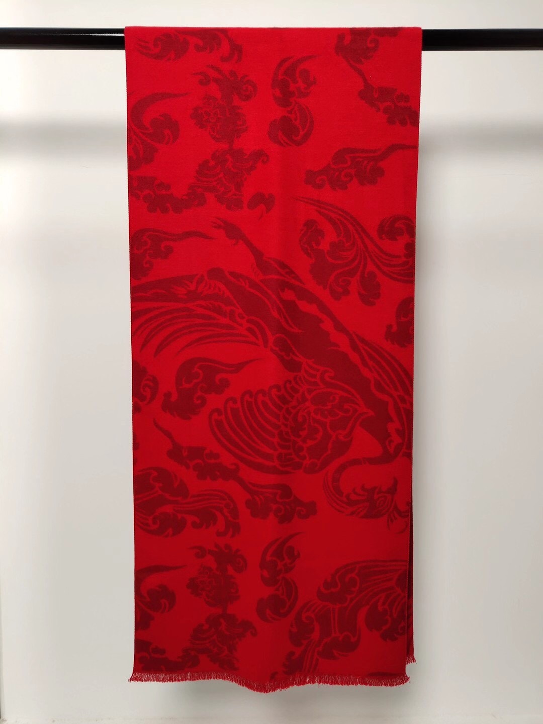 A bright red scarf undefined