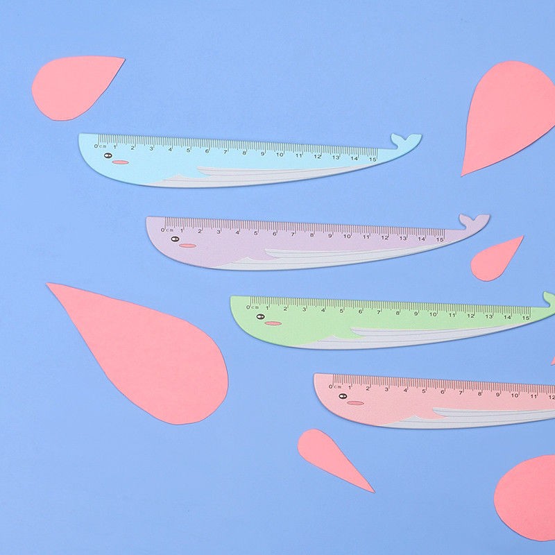 Fulejia 3103 15cm Whale painted Cartoon Ruler, direct sales from the manufacturer of student supplies detail image 5