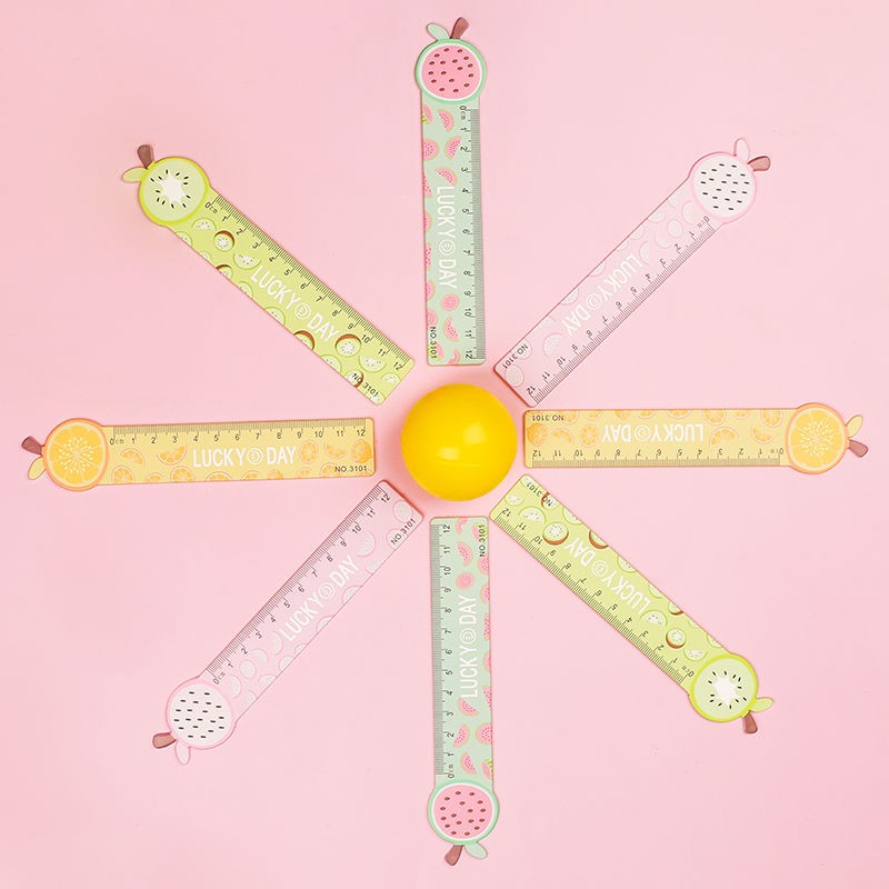 Fulejia 3101 12cm Fruit Cartoon Cute Ruler, direct sales from the manufacturer of student supplies detail image 4