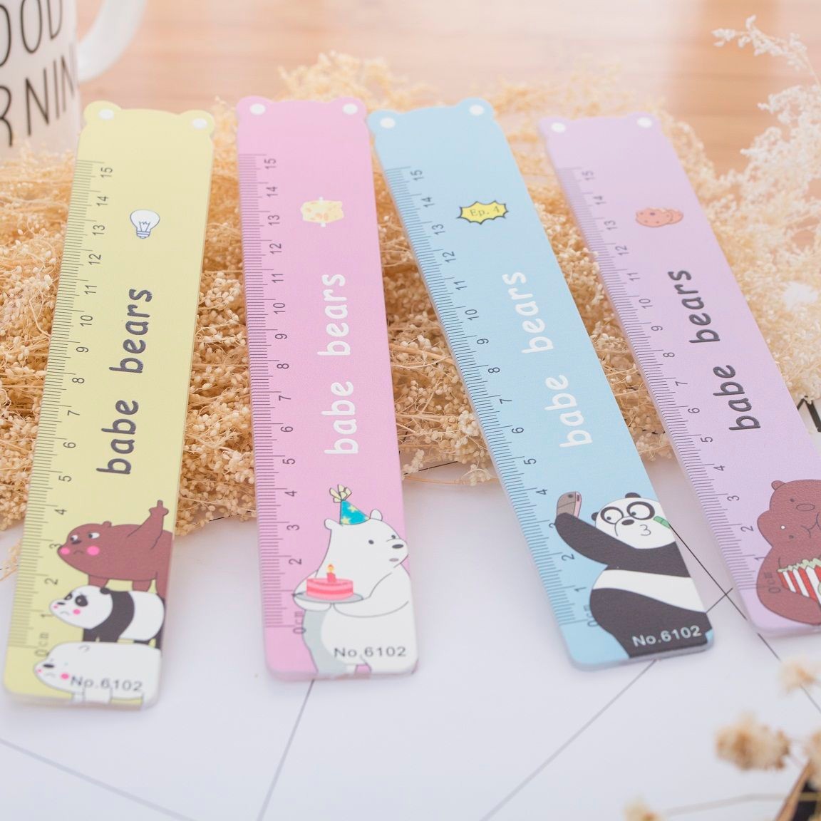 Fulejia 6102 15cm Three Bear Cartoon Cute Ruler Student supplies Factory Direct sales detail image 1
