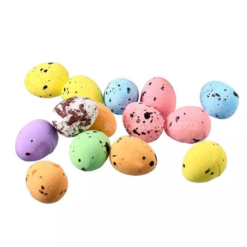 复活节彩蛋泡沫仿真鸡蛋鸟蛋鸽子蛋鹌鹑蛋手工DIY彩绘蛋拍摄道具图