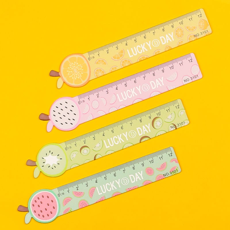 Fulejia 3101 12cm Fruit Cartoon Cute Ruler, direct sales from the manufacturer of student supplies detail image 1