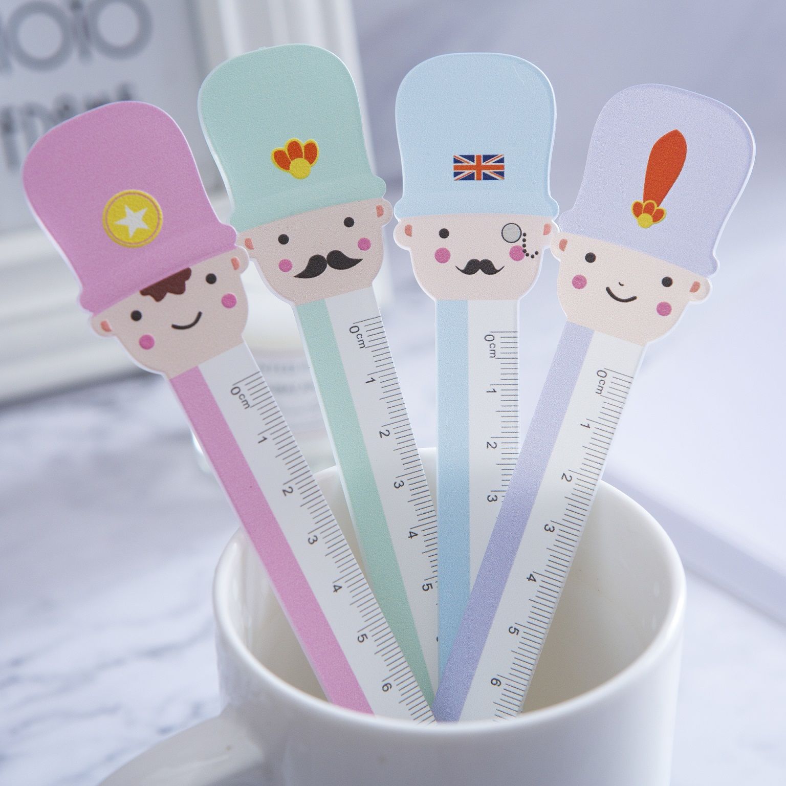 Fulejia 3102B 15cm Color Knight Cartoon Ruler Student supplies Factory Direct sales