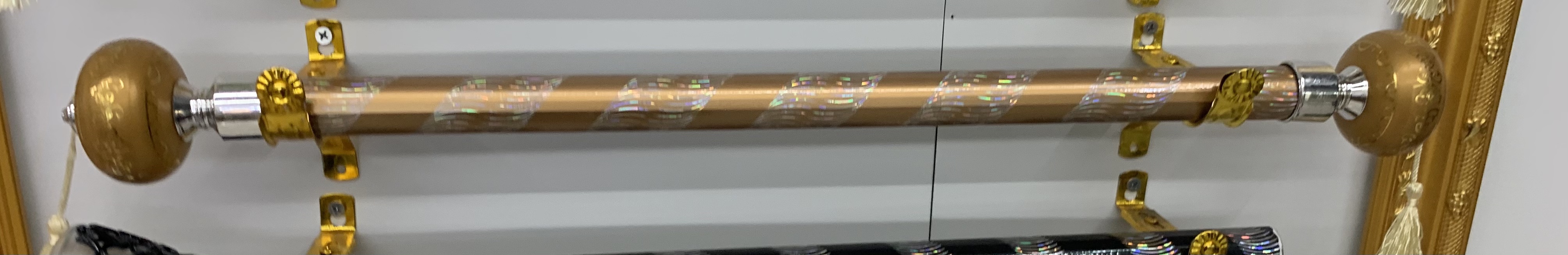 Roman pole curtain track 26