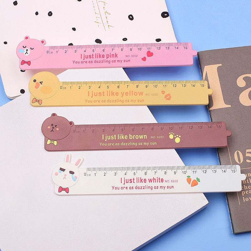 Fulejia 6201 15cm Koni Brown Cartoon lying Ruler Student Supplies Factory Direct sales detail image 3