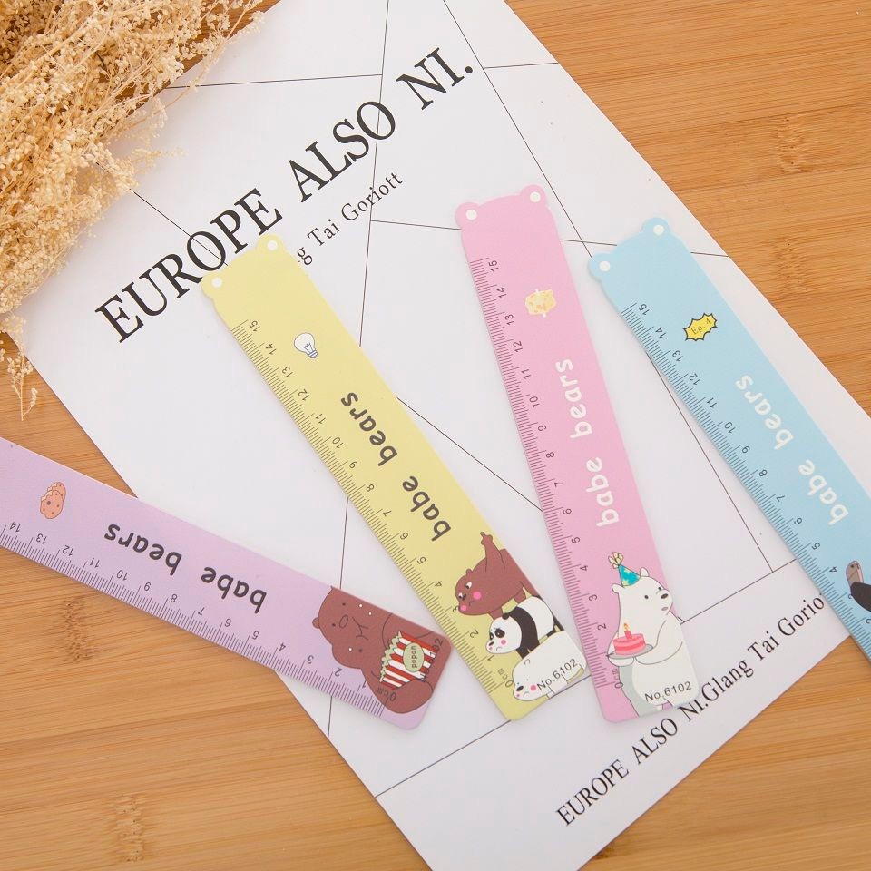 Fulejia 6102 15cm Three Bear Cartoon Cute Ruler Student supplies Factory Direct sales detail image 3