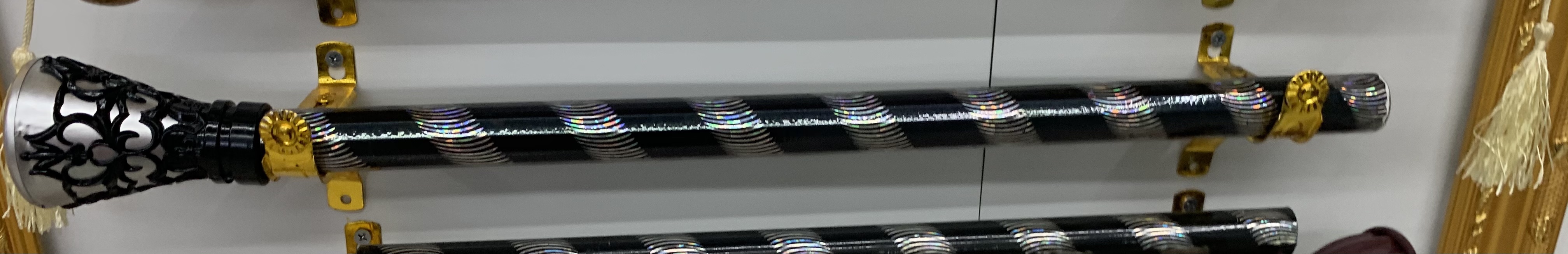 Roman pole curtain track 25