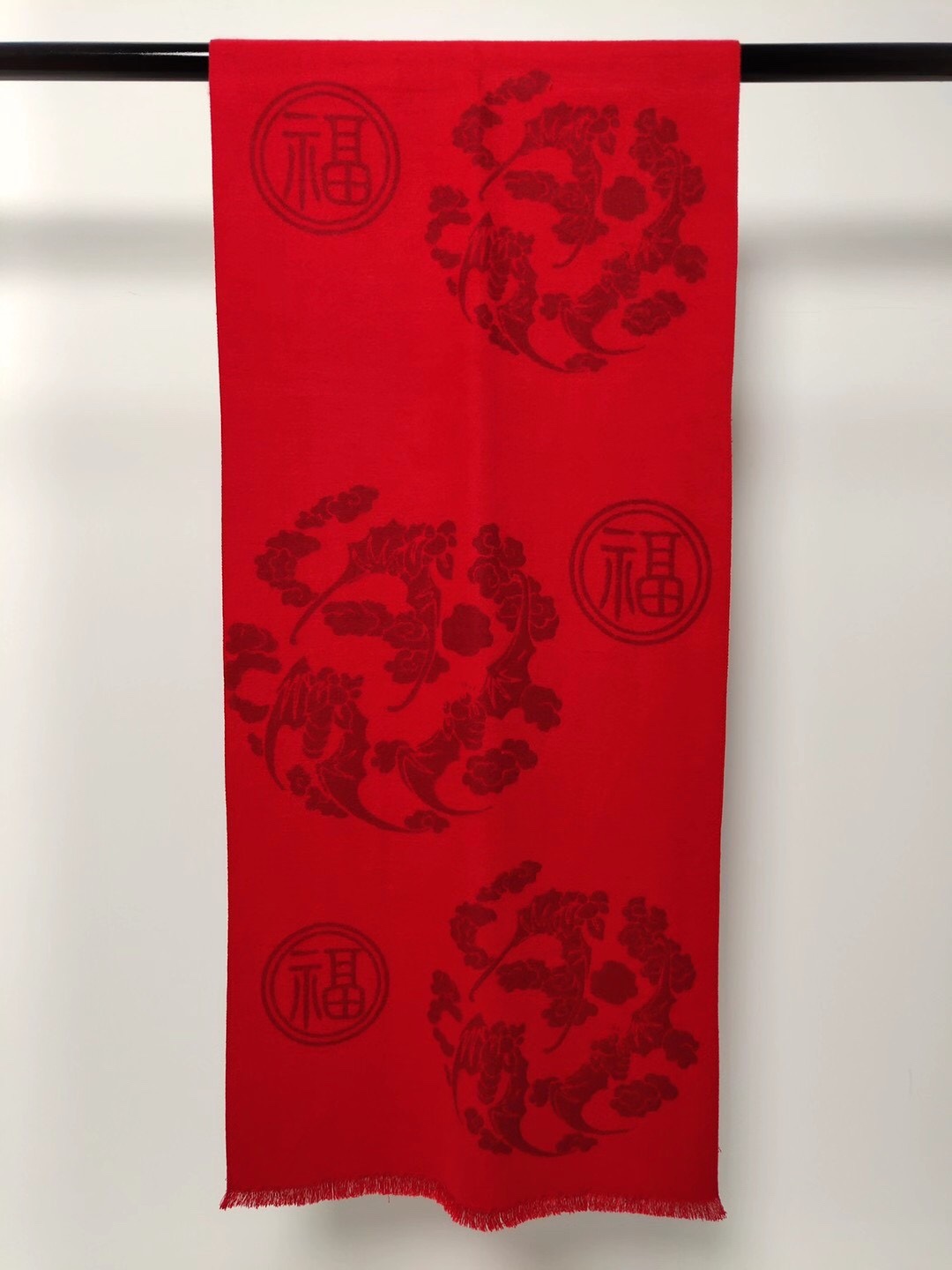 A bright red scarf undefined