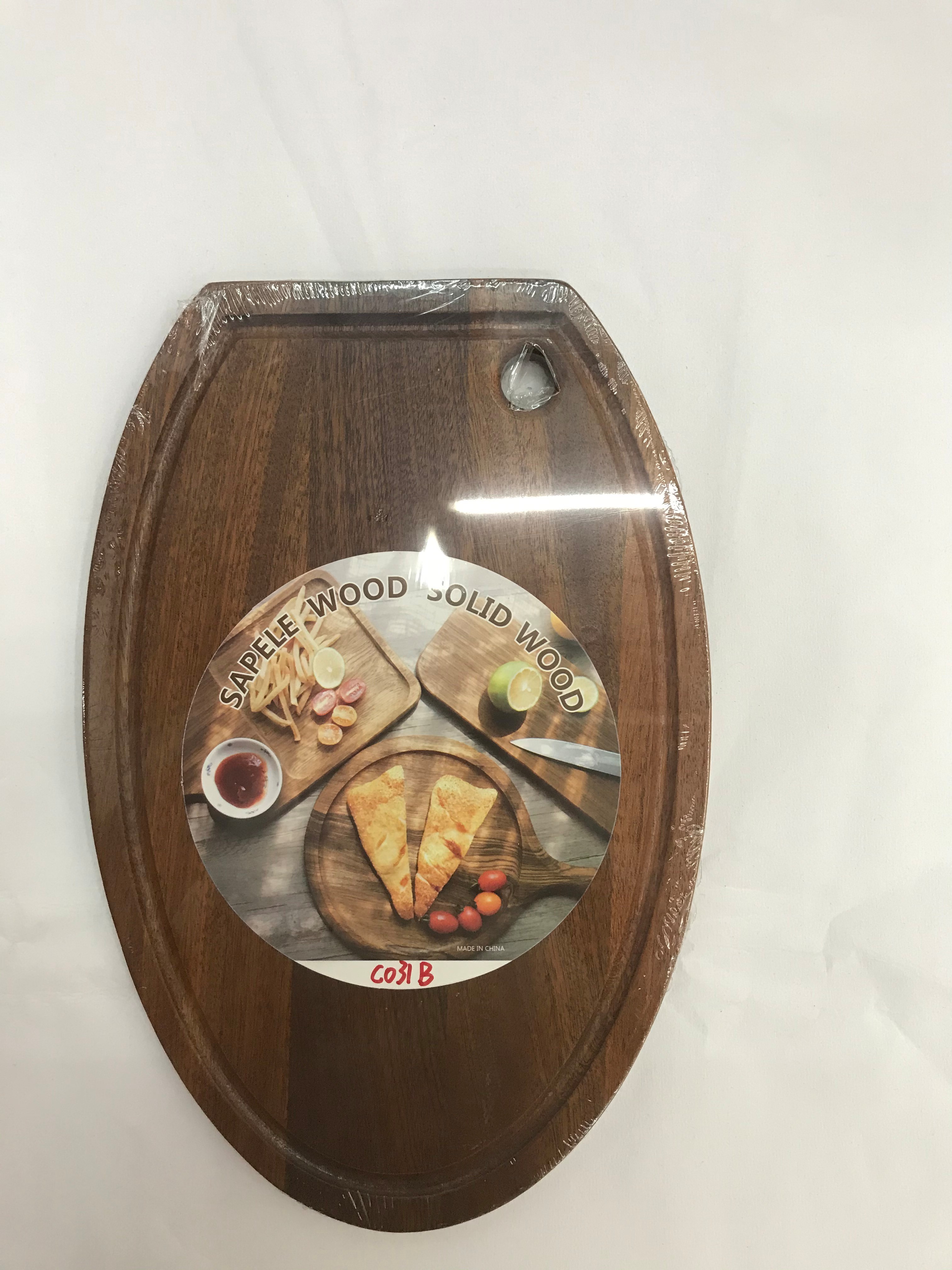 C031B北欧菜板实木家用面包板西餐木餐盘创意网红披萨牛排托盘详情图1