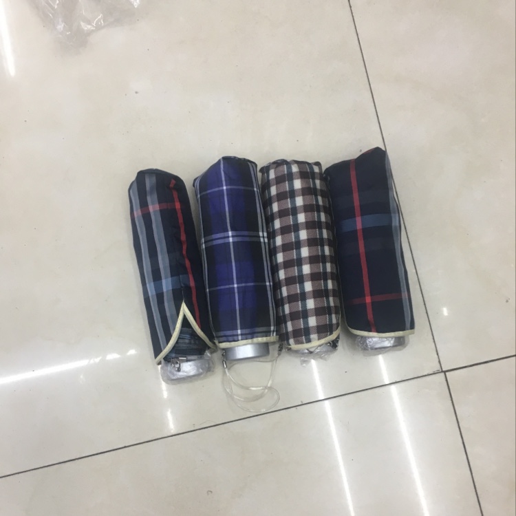 五折格子雨伞