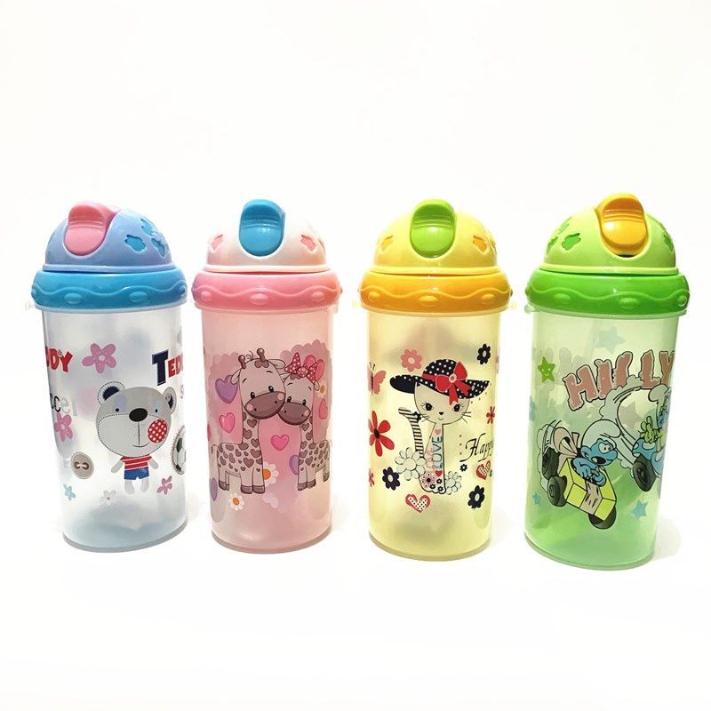 Hua an water cup anti-fall PP water bottle portable cartoon children's water bottle anti-leak cup environmental friendly readily available plastic water bottle thumbnail