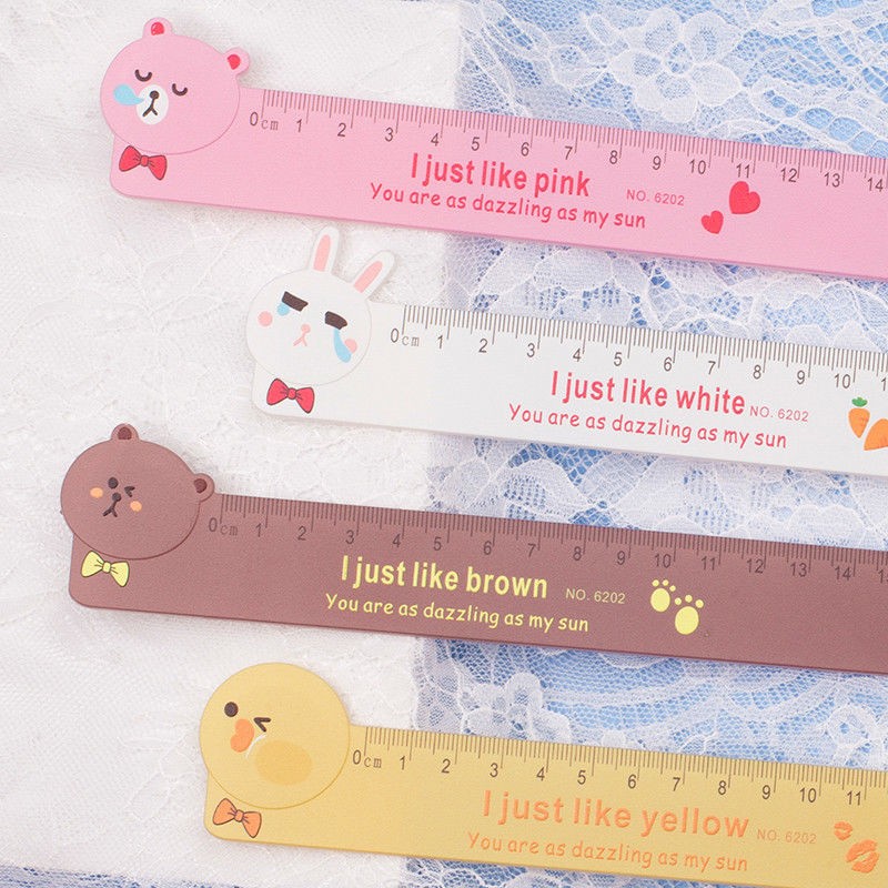 Fulejia 6201 15cm Koni Brown Cartoon lying Ruler Student Supplies Factory Direct sales detail image 2