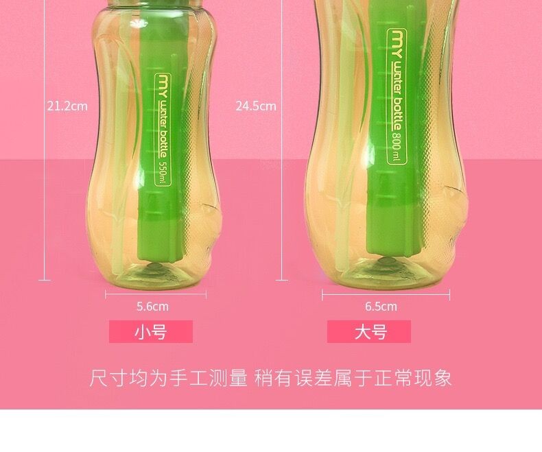 厂家直销户外大容量塑料水杯 可定制logoPC学生运动带冰棒吸管水杯太空杯详情图3