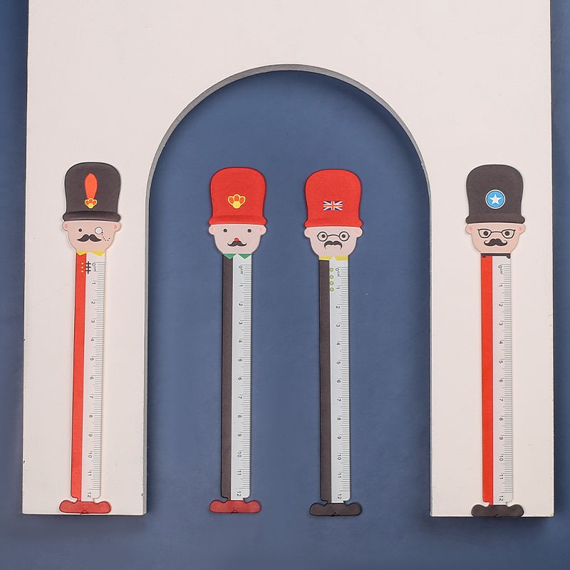 Fulejia 3102 15cm Red and black British cartoon ruler student supplies Factory Direct sales detail image 2