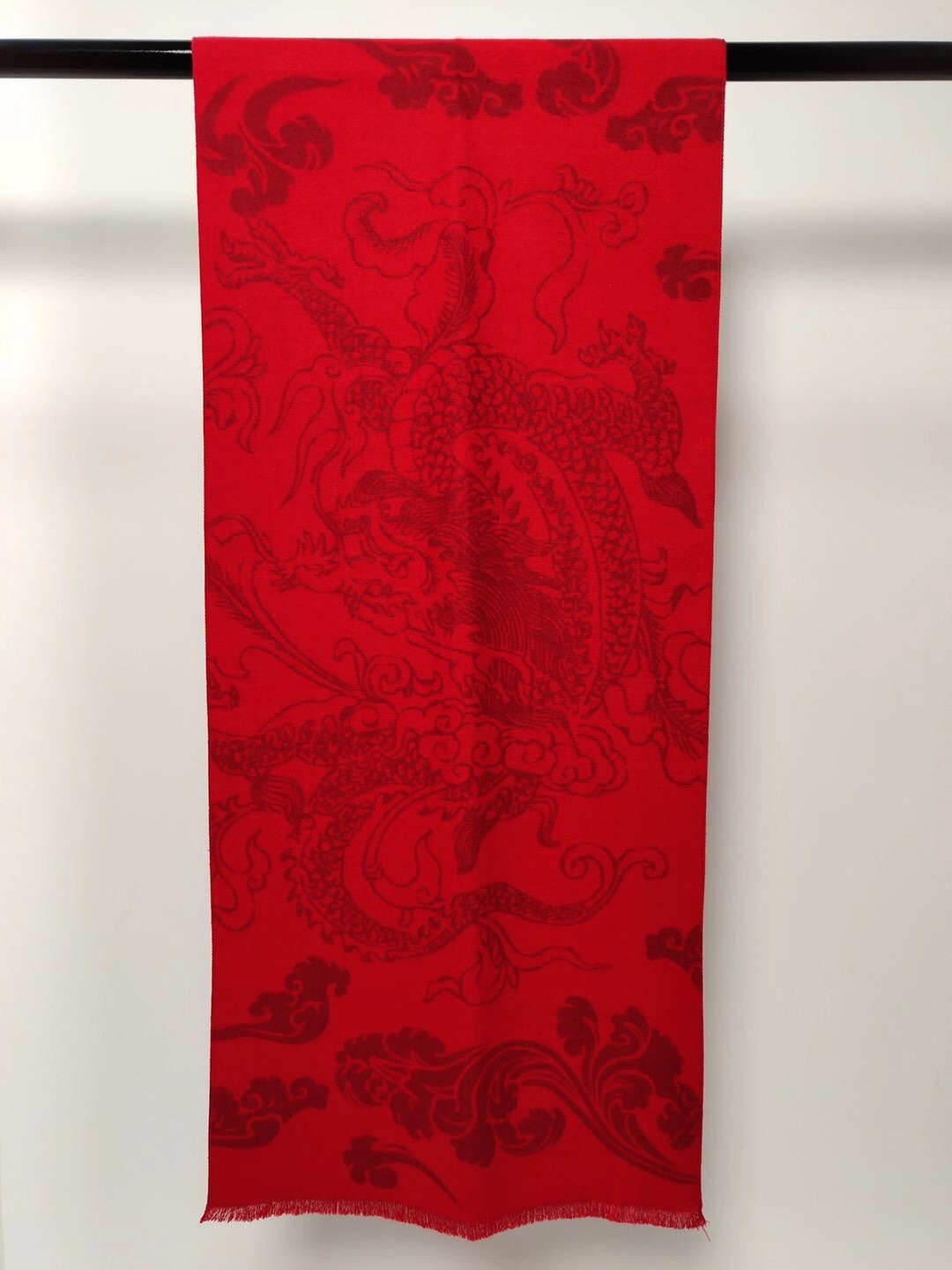 A bright red scarf undefined