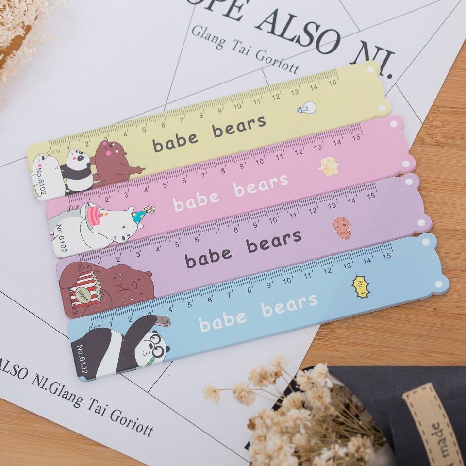 Fulejia 6102 15cm Three Bear Cartoon Cute Ruler Student supplies Factory Direct sales detail image 4