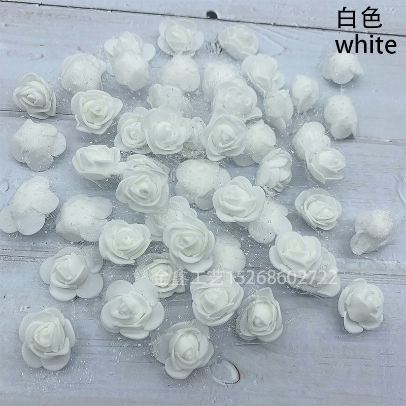 仿真玫瑰/饰品配件/DIY装饰白底实物图