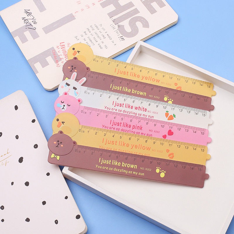 Fulejia 6201 15cm Koni Brown Cartoon lying Ruler Student Supplies Factory Direct sales detail image 1